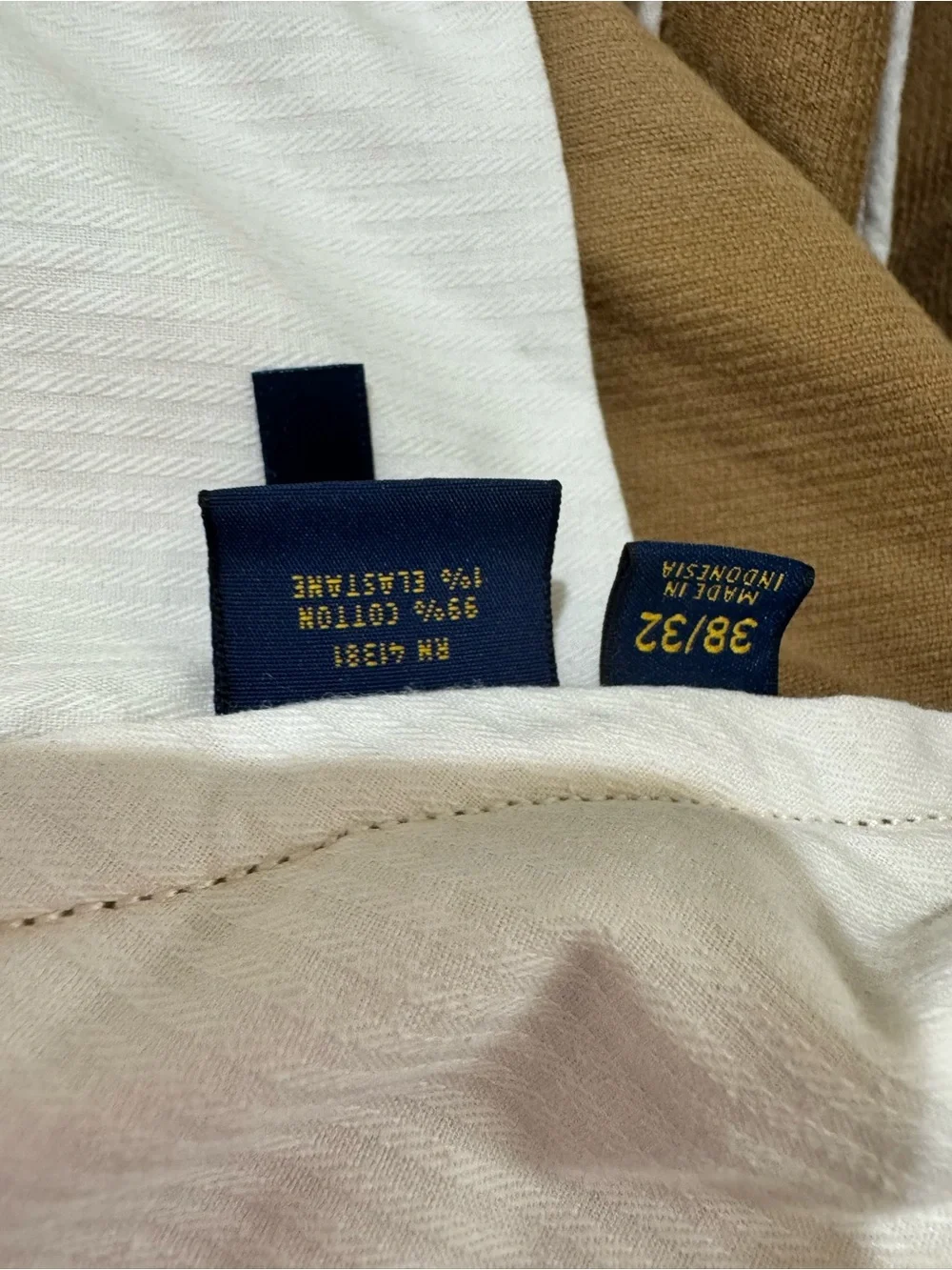 Polo Ralph Lauren Men’s Corduroy Pants Size 38x32 Stretch Classic Fit Tan Brown